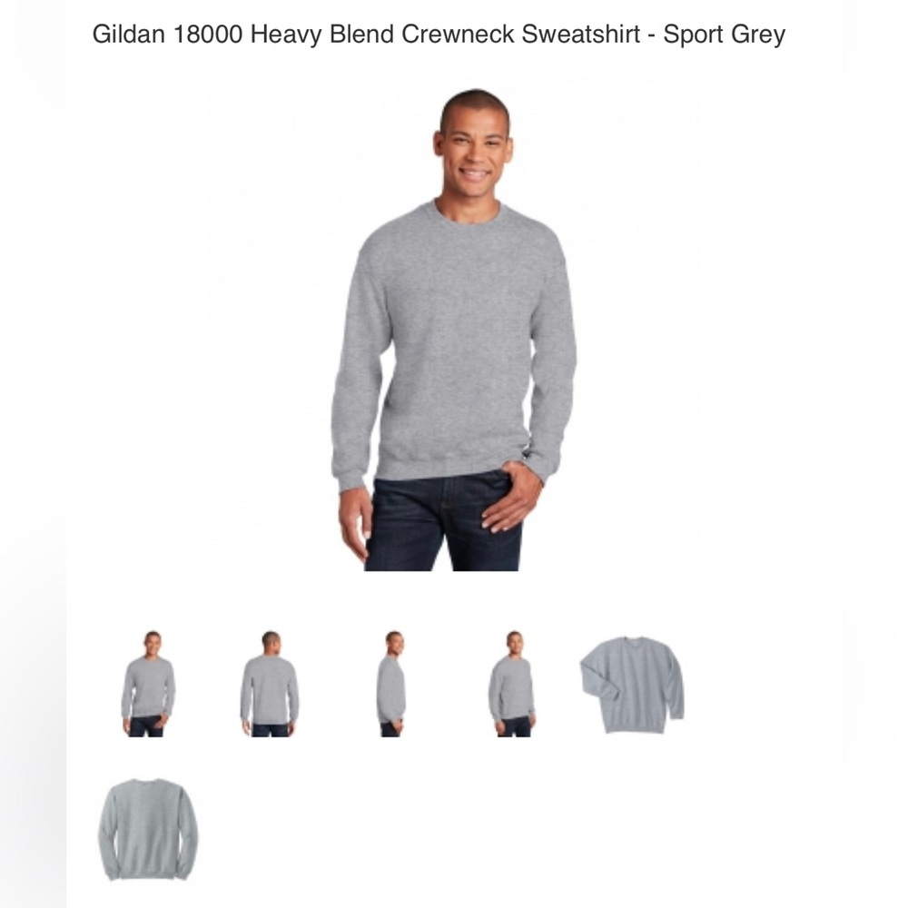 NWT GILDAN HEAVY BLEND ADULT CREWNECK SWEATSHIRT